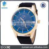 Wholesale 5 Colors 2016 New Men Business Quartz Analog Clock Leather Canvas Strap Clock Man Sports Watches Relogios Masculino thumbnail-1