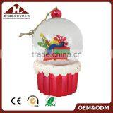 Cup Cake Snow Ball Hanging Ornament for Christmas Tree Decoration