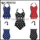 Wentou Hot Selling Sexy One Piece Polka Dot Waist Swimsuit thumbnail-1