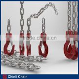 High Test ASTM80 Standrd Alloy Chain With Clevis Safety Slip Hook With Latch On Both End, Chain with Hooks On Both End