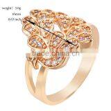 Sparkling Women Luxury Phoenix Shape Inlay Rhinestone Ring for Banquet Girlfriend Gift thumbnail-2