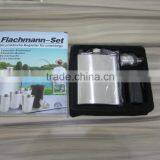 7oz Hip Flask Set With 4pcs Cup in Leather Bag and Large Funnel in Gift Paper Box thumbnail-4