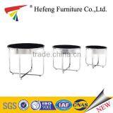 Chrome Frame With Glass Top Nesting Table thumbnail-2