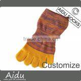 Japanese OEM Custom Design High Quality Fashion Spring Summer 100% Cotton Knitting Womens Funny Ankle Five Toe Socks