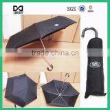 Aluminium Cheap Advertising 3 Folding Black Promotion Umbrella