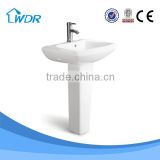 rectangle vitreous enamel basin with column stand