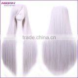 Women Heat Resistant Cosplay Long Straight Cosplay Fashion Silver Wig