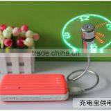 DIY Unique New Design Portable Usb Fan Rechargeable Mini Usb Fan Led Light Usb Mini Fan With Power Bank Powerful Wind Water Mist thumbnail-5