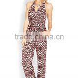 Women Playsuits Wholesale Retro Pattern Printing Jumpsuits/playsuits Women Sexy Jumpsuits thumbnail-2
