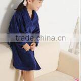 Navy Velvet Children Bathrobe Kids Summer Robe Lovely Pajamas thumbnail-2