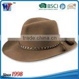 Wholesale Lady Fedora Wool Felt Wide Brim Black Fedora Hats for Women thumbnail-6