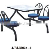 modern white mesa deep blue chair face fast table BL306A-4
