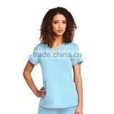 Solid Fashion Scrub Tops For Women/Medical Scrub Top Nurse/V Neck Female Scrub Cotton/Polyester Tops thumbnail-6