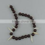 Wholesale Plastic Bead Necklace Round Beads and Pointed Beads Necklace thumbnail-2