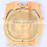 Woven Food Bread Storage Bamboo Wood Folding Fruit Picking Basket thumbnail-2