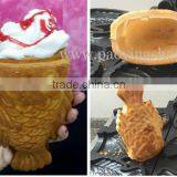 (3 in 1) 6pcs Fish Waffle Commercial Use Non-stick LPG Gas Icecream Taiyaki Baker + Batter Dispenser + Stuffing Scoop thumbnail-5
