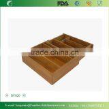 DT020/Bamboo Adjustable Drawer Organizer,Utensil-Cutlery Utility Drawer Organizer thumbnail-1