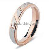 Vintage Engrave High Polished 316L Stainless Steel Wedding Band Ring for Lovers thumbnail-2