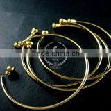 2mm Thick Wire One End Open Brass 14K Light Gold Plated Wiring Bangle Bracelet Cuff DIY Supplies 1900090 thumbnail-3
