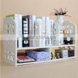Decorative Corner Carved Pure White Storage Shelf