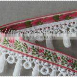 Hot Selling Jacquard Tape Trim With Tassel, Fringed Polyester Jacquard Fabric thumbnail-4