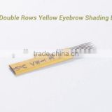 Permanent makeup Microblading Eyebrow Tattoo Double Rows 9M1 15M1 Yellow Shading Blade
