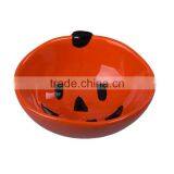 Halloween Candy Pumpkin Centerpiece Ceramic Bowl Decoration - 5.5 thumbnail-1