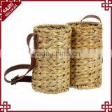 Custom Compartments Hand Woven Hanging Wine Basket Wine Bottle Holder thumbnail-2