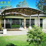 White Brown Weather-Shield Canopy Portable Metal 2-Car Carport Kit thumbnail-1