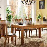 Morden Wooden 6 Seater Dinning Table,Full Solid Wood Rectangular Dinning Table W Chair,Graceful Dinning Room Furniture Set thumbnail-1