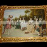 The Family Picnic Framed Wall Mounting Oil Painting, Home Decorated Painting Mural thumbnail-4