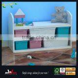 White Finish MDF Multi Function Children Toy Storage Units thumbnail-1