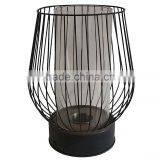 Unusual Basket Shape Iron Metal Lantern Fireplace thumbnail-1