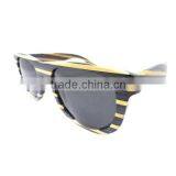 2017 Colorful Striped Bamboo Wooden Sunglasses thumbnail-5