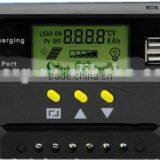 30A48V PWM Solar Charge Controller Regulator With LCD Display and USB