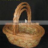 Mini Oval Wicker Baskets With Handles thumbnail-1