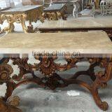 Arabic Living Room Furniture Hand-Carved Console Desk With Marble thumbnail-4