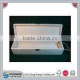 New Design Handmade Crack Lacquer and UV Printing Wooden Wine Box With Transparent Lid thumbnail-2