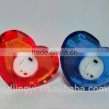 LED Lighted Acrylic Heart Shape Base Colorful Candles Decoraitons thumbnail-6