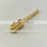 Total Length 40MM Shank Diameter Barrel Ball Golden Carbide Burr for Nail HUAXING JIANGYIN thumbnail-2