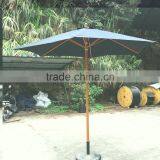 High Quality 210g/m2 Fabric One Long Pole Outdoor Patio Table Wooden Umbrella thumbnail-4