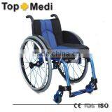 Topmedi Aluminum Manual Folded Lightweight Leisure Basketball Sport Wheelchair Like Motorcycles thumbnail-3