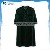 Solid Color Velvet Fabric Fashion Women Long Loose Casual Check Blank Custom Chinese Names Shirt Botton Design Model Tops Styles thumbnail-1