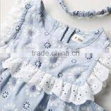 New Design Baby Floral Printed Romper With Lace Infront thumbnail-3