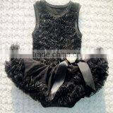 2017 New Design Boutique Baby Clothing Flower Girl Dress Comfortable Cotton Rose Dress Fashion Girl Party Wear Dress thumbnail-3