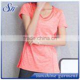 High Quality Gym Workout Yoga Short Sleeve T-shirt thumbnail-3