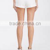 Wholesale High Quality Cheap High-waisted Wihte Cotton Short for Women thumbnail-4