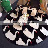 S65604A Swan Pattern Knitting Blanket Cotton Double Sided Knitted Blankets thumbnail-1