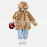 S60602B 2017 Autumn Babys Jacket Embroidery Hooded Windbreaker Butterfly thumbnail-1