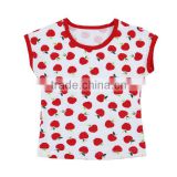 2017 newborn shirt for girls back to school shirt apple pattern custom design baby clothes kids t shirt